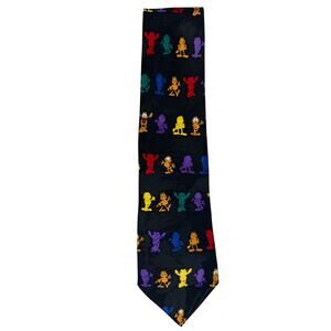 Paws Addiction cartoon cat Garfield tie black